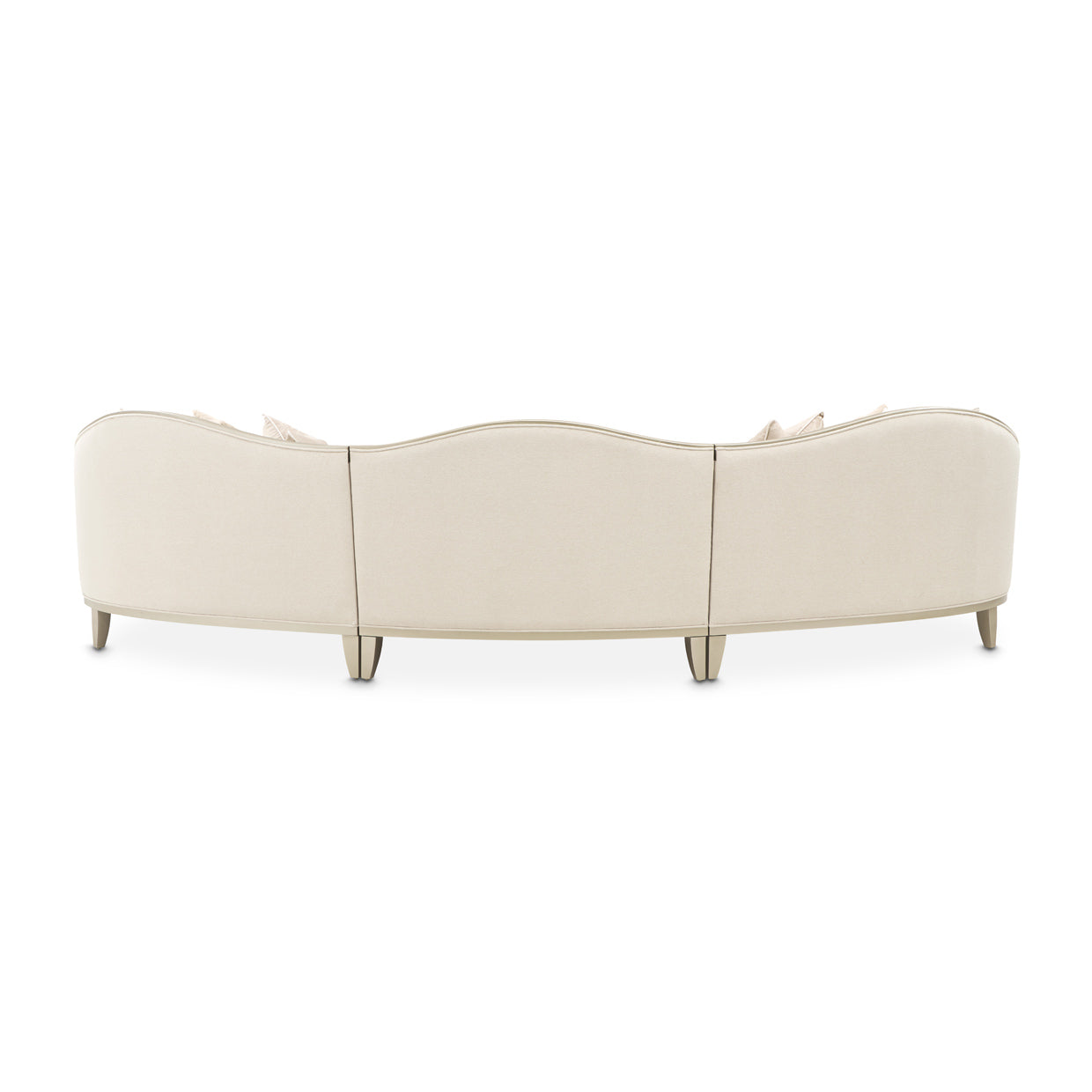 Camellia Field 3-Piece Sectional Sofa - Cornsilk/Champagne Gold