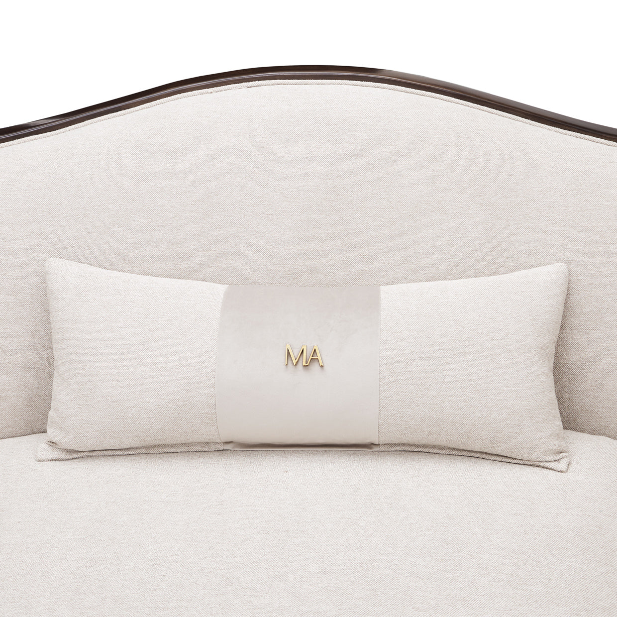 Camellia Field 3-Piece Chenille Sectional Sofa - Linen/Pecan