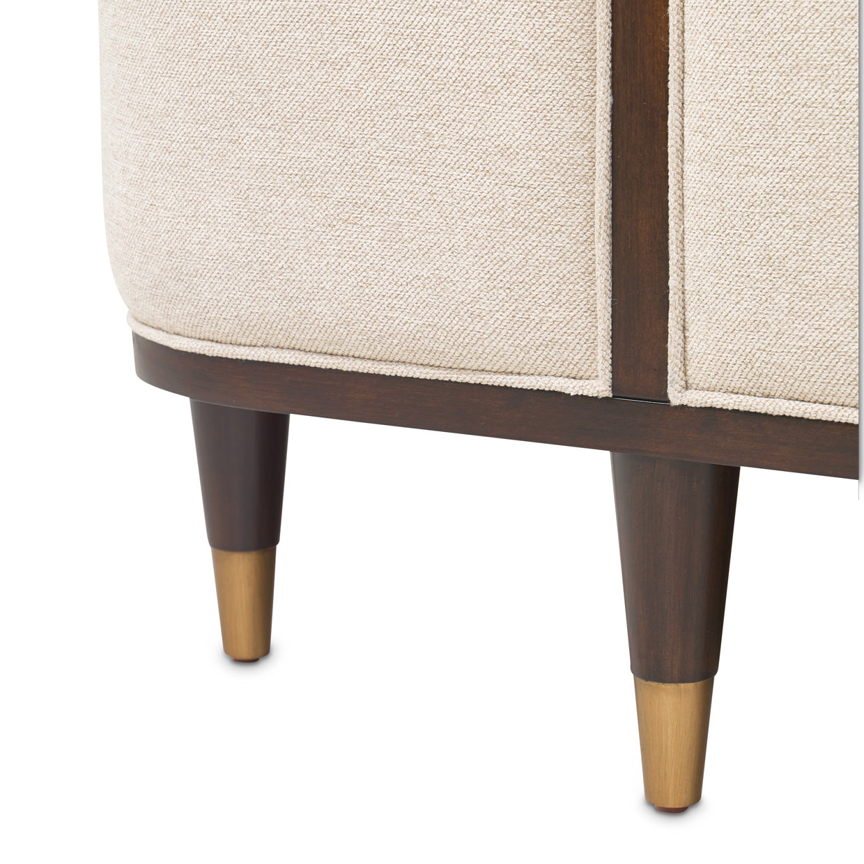 Camellia Field King Upholstered Bed - Linen/Warm Pecan