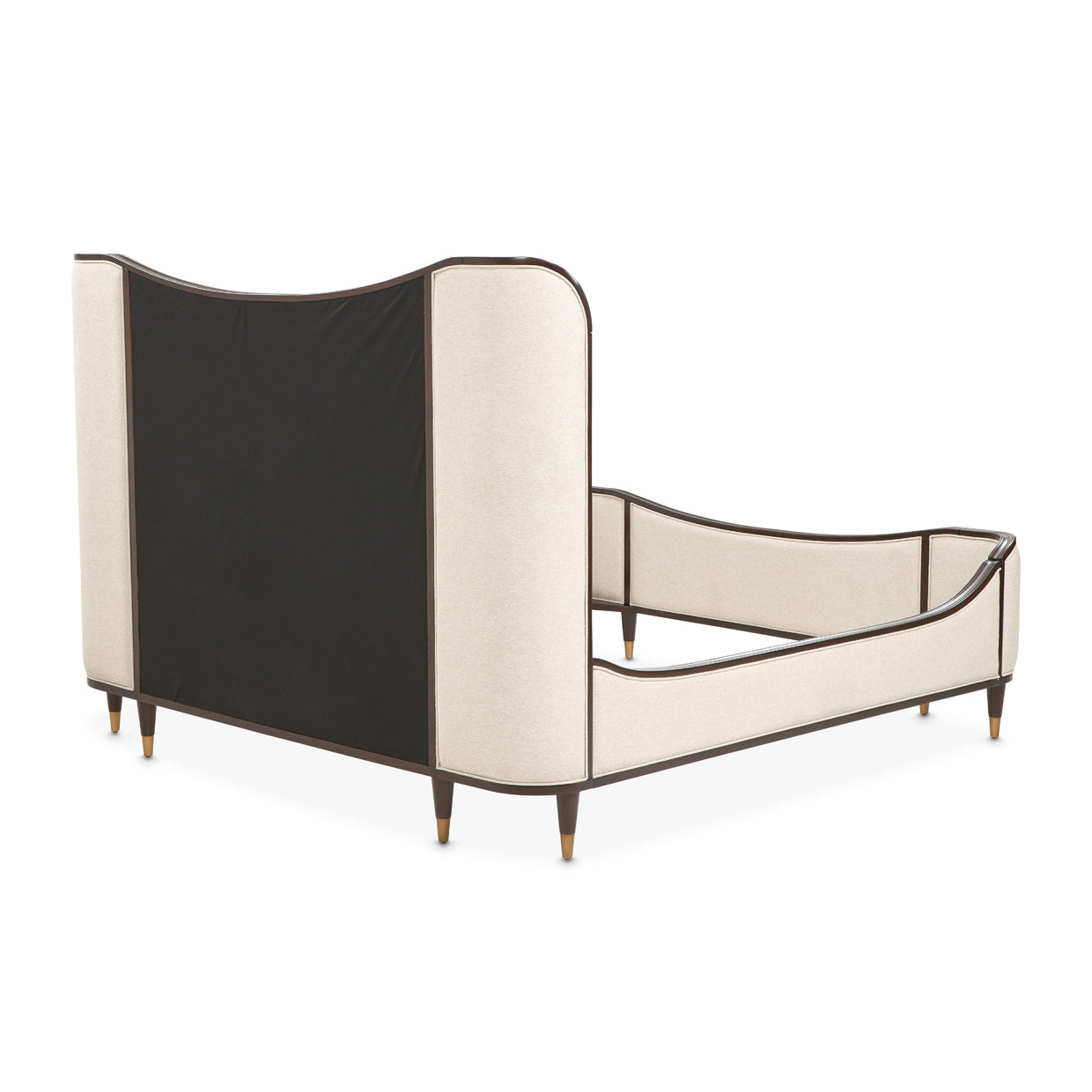 Camellia Field King Upholstered Bed - Linen/Warm Pecan