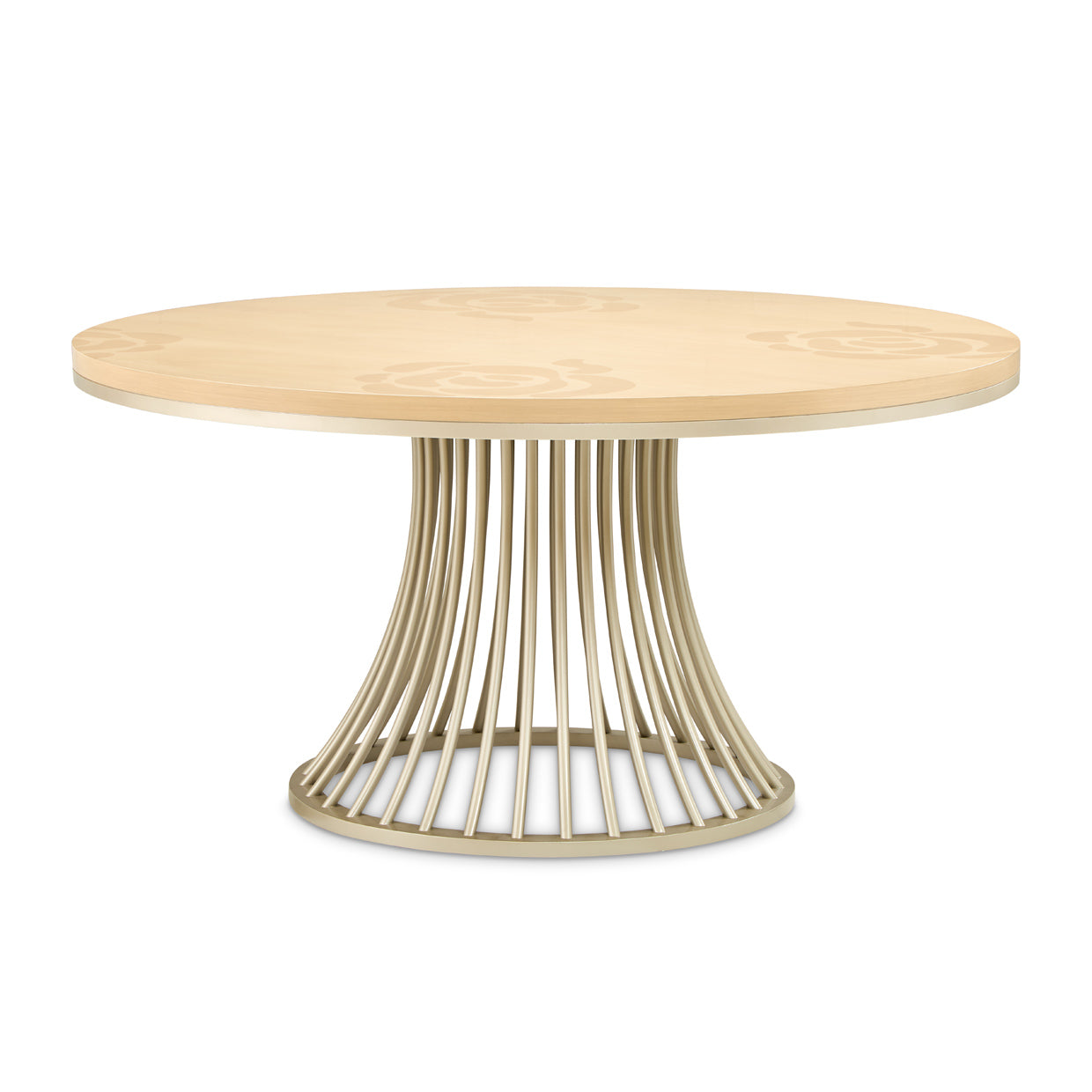 Camellia Field Round Dining Table - Caramel