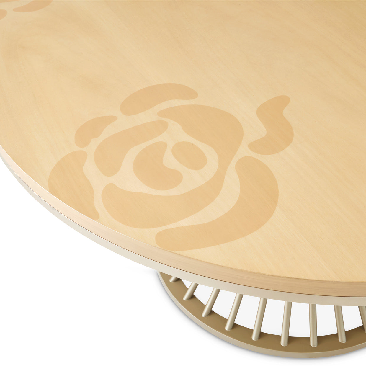 Camellia Field Round Dining Table - Caramel