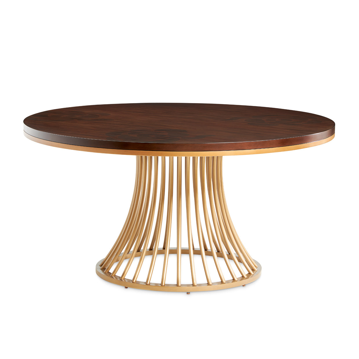 Camellia Field Round Dining Table - Warm Pecan