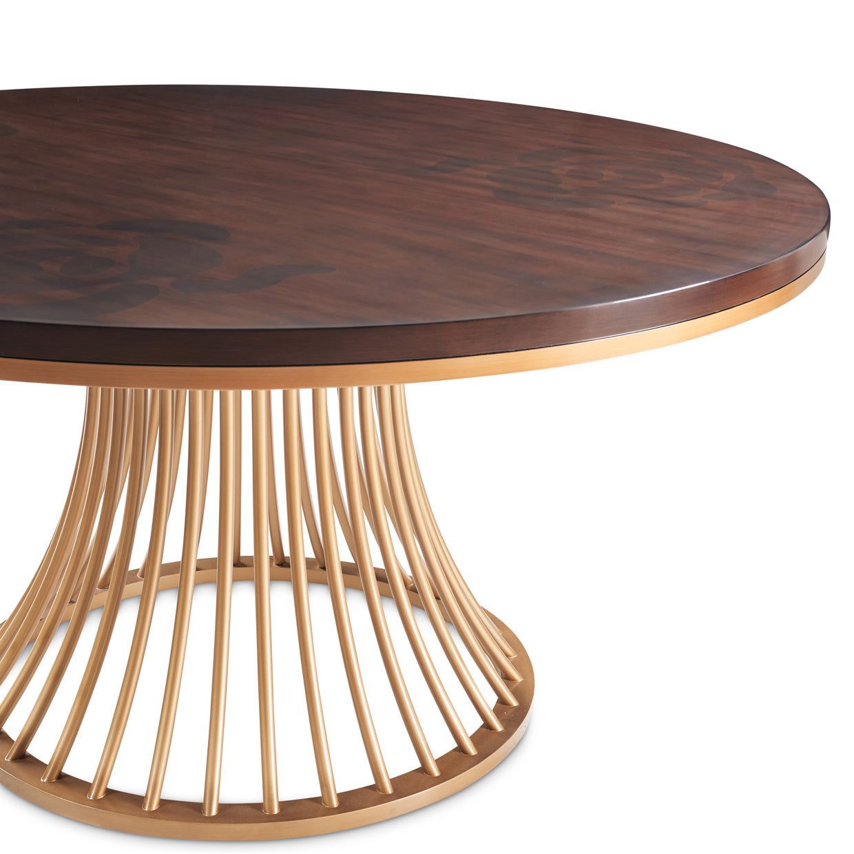 Camellia Field Round Dining Table - Warm Pecan