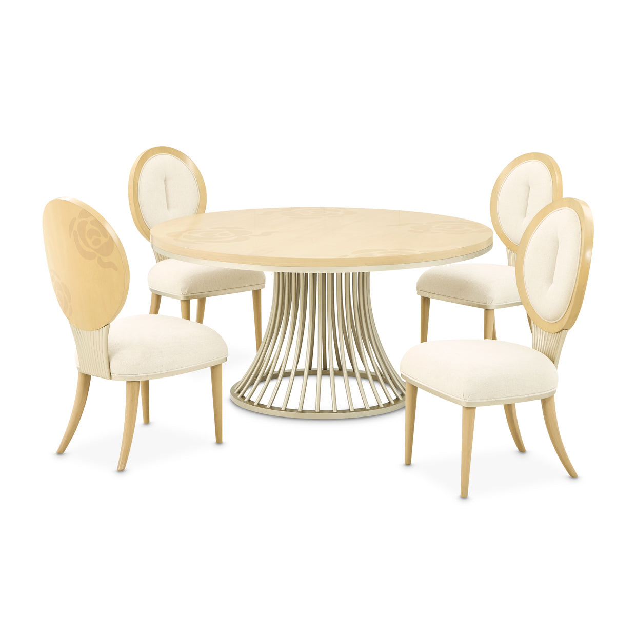 Camellia Field Round Dining Table - Caramel