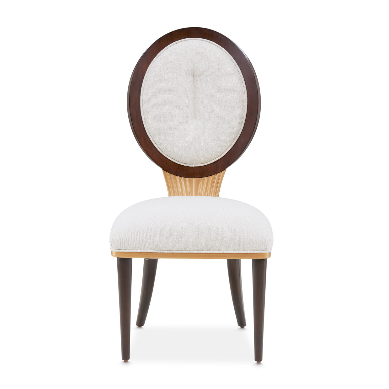 Camellia Field Dining Side Chair - Linen/Warm Pecan