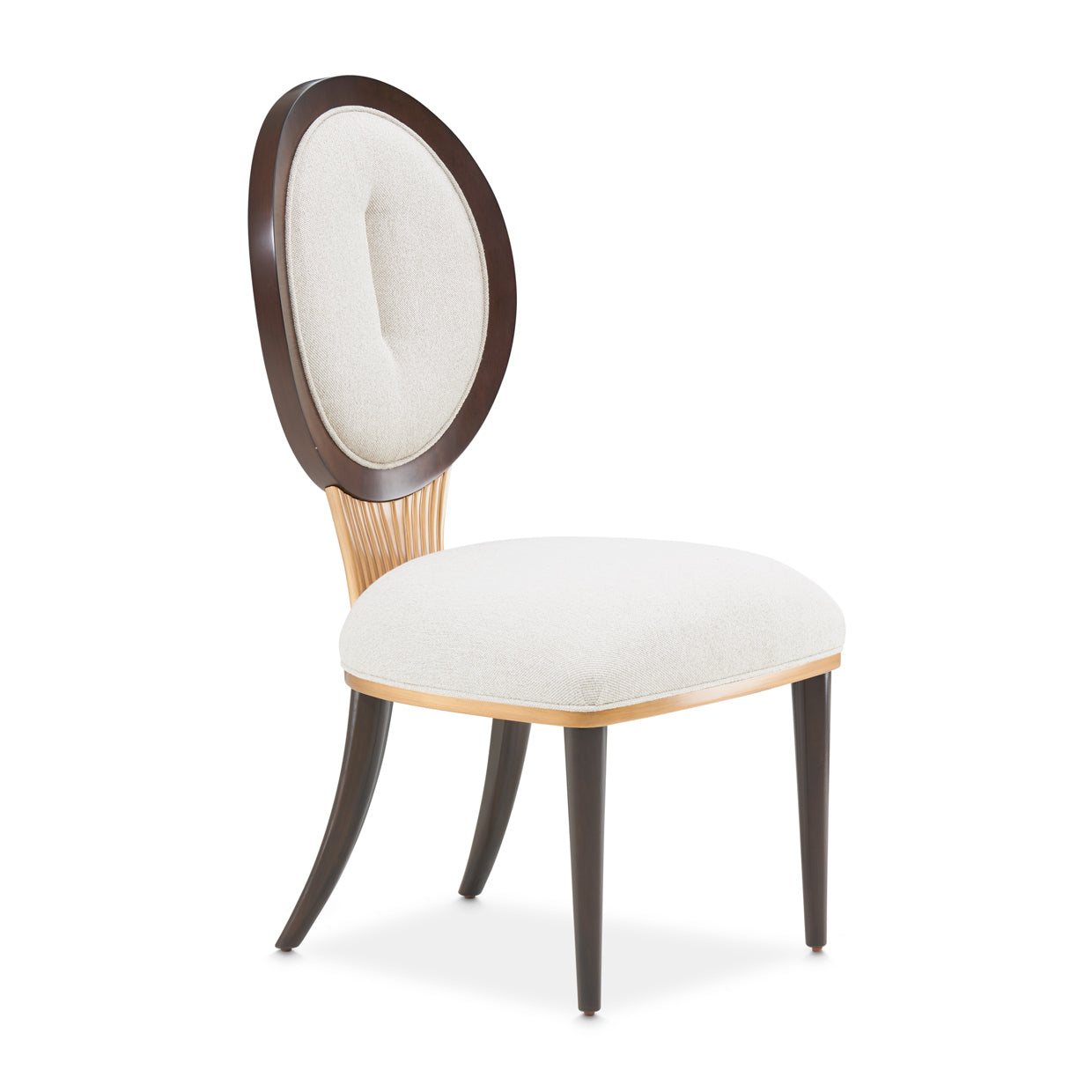 Camellia Field Dining Side Chair - Linen/Warm Pecan