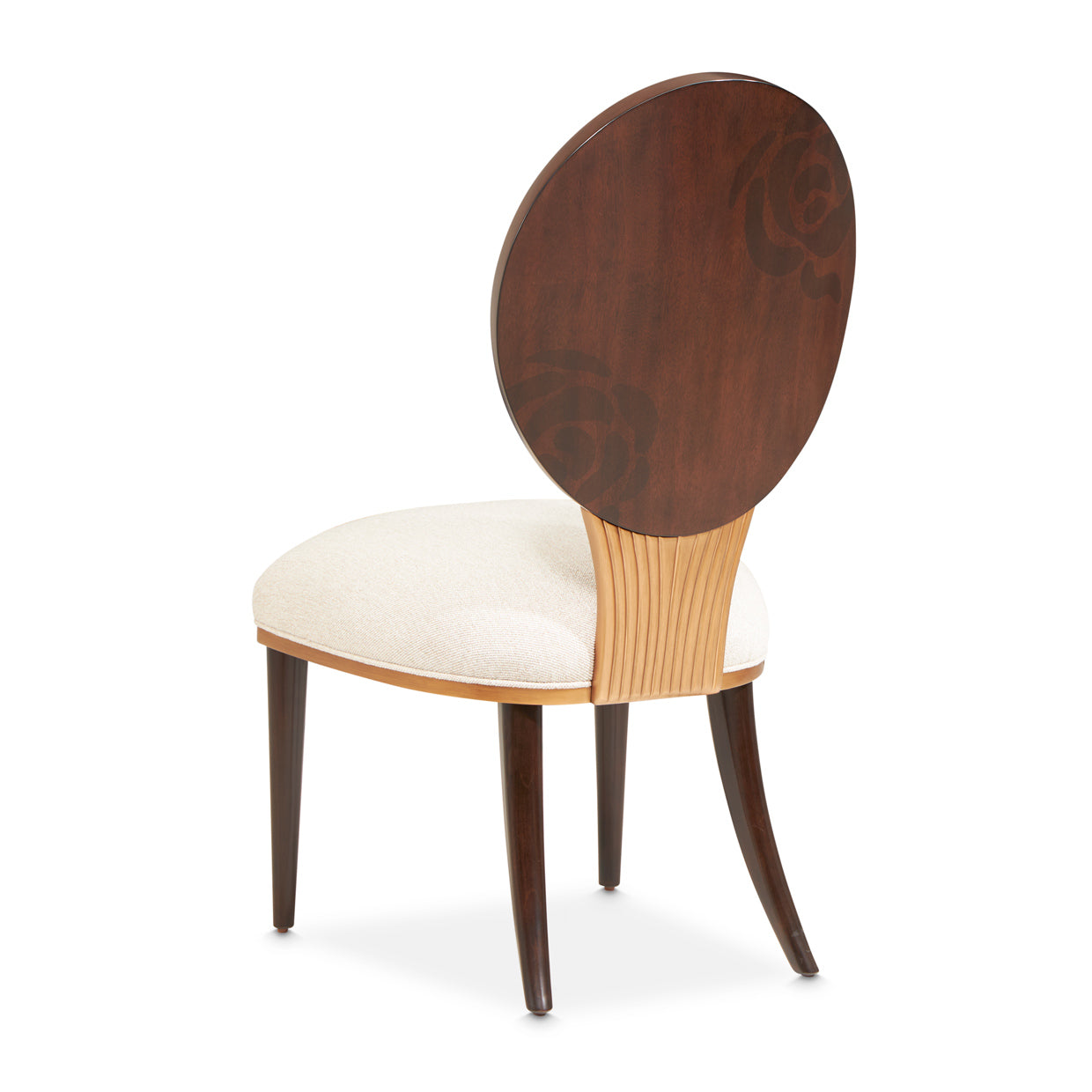 Camellia Field Dining Side Chair - Linen/Warm Pecan