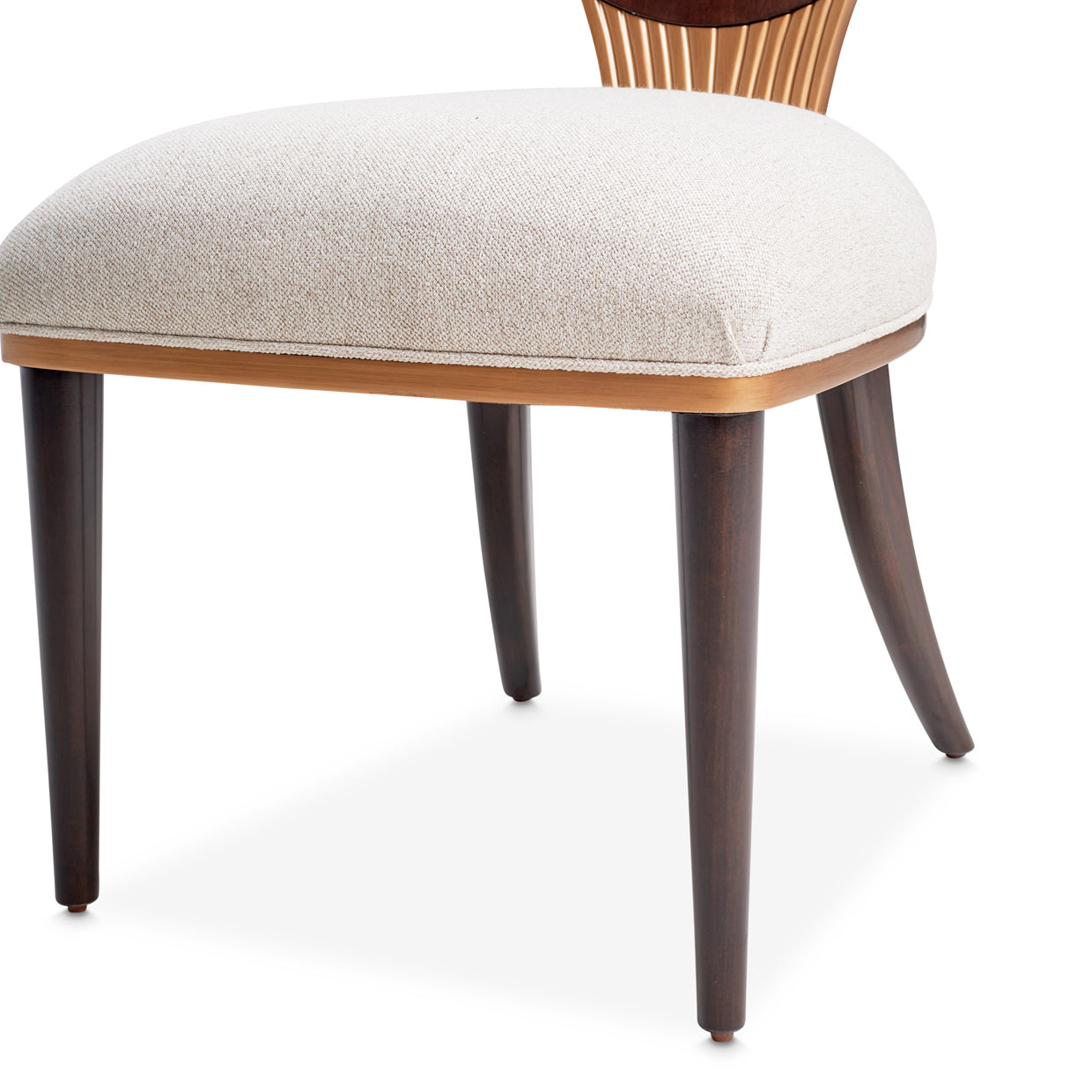 Camellia Field Dining Side Chair - Linen/Warm Pecan