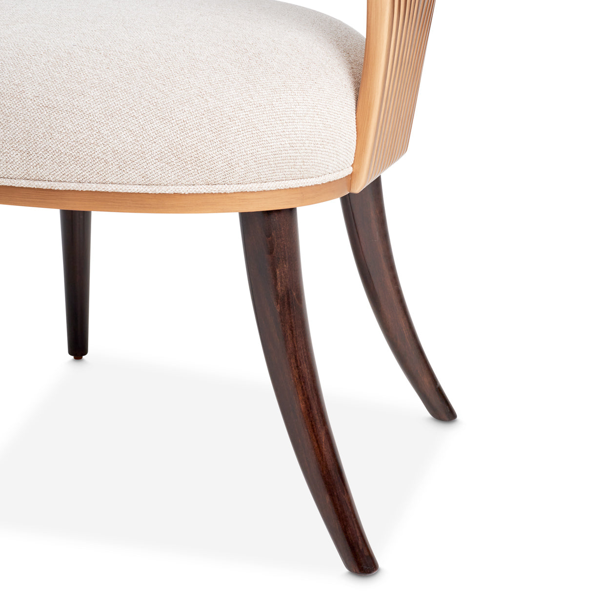 Camellia Field Dining Side Chair - Linen/Warm Pecan