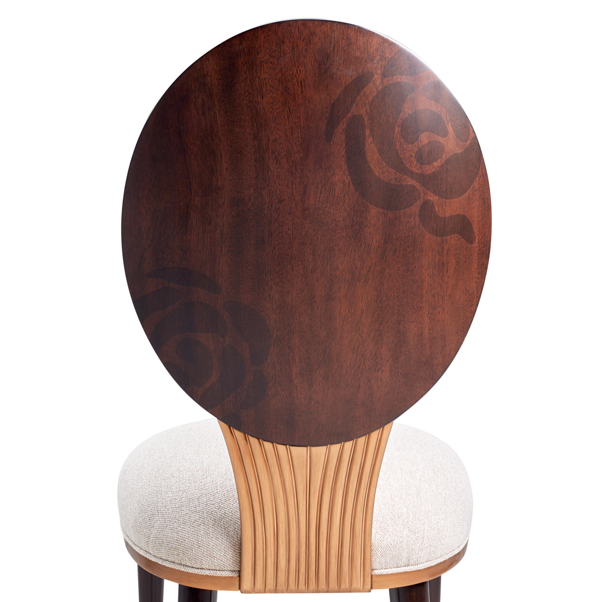 Camellia Field Dining Side Chair - Linen/Warm Pecan