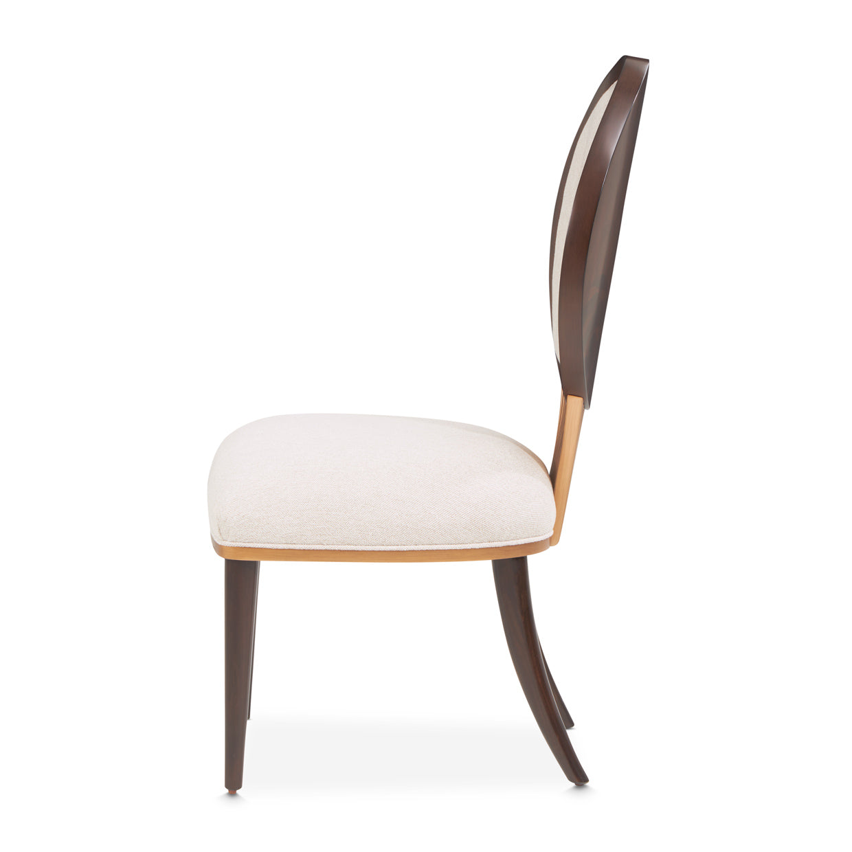 Camellia Field Dining Side Chair - Linen/Warm Pecan