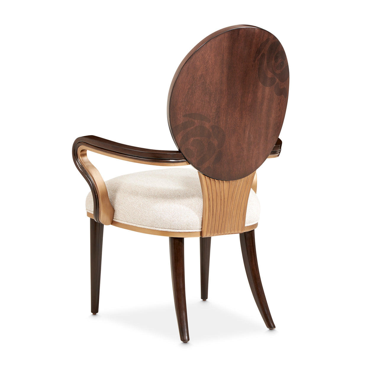 Camellia Field Dining Arm Chair - Linen/Warm Pecan