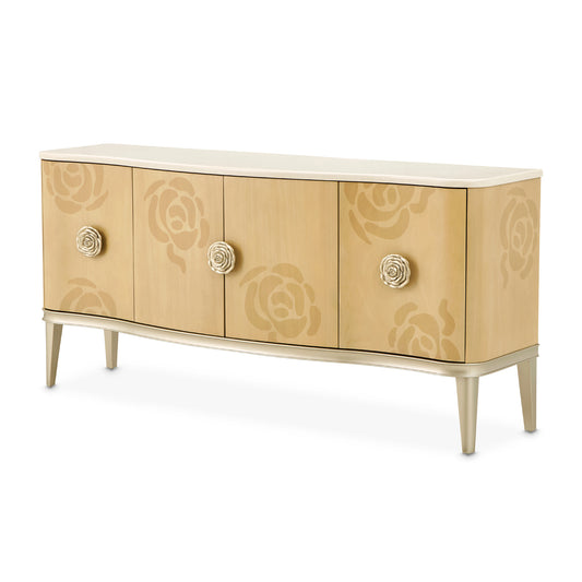 Camellia Field Sideboard & Mirror - Caramel