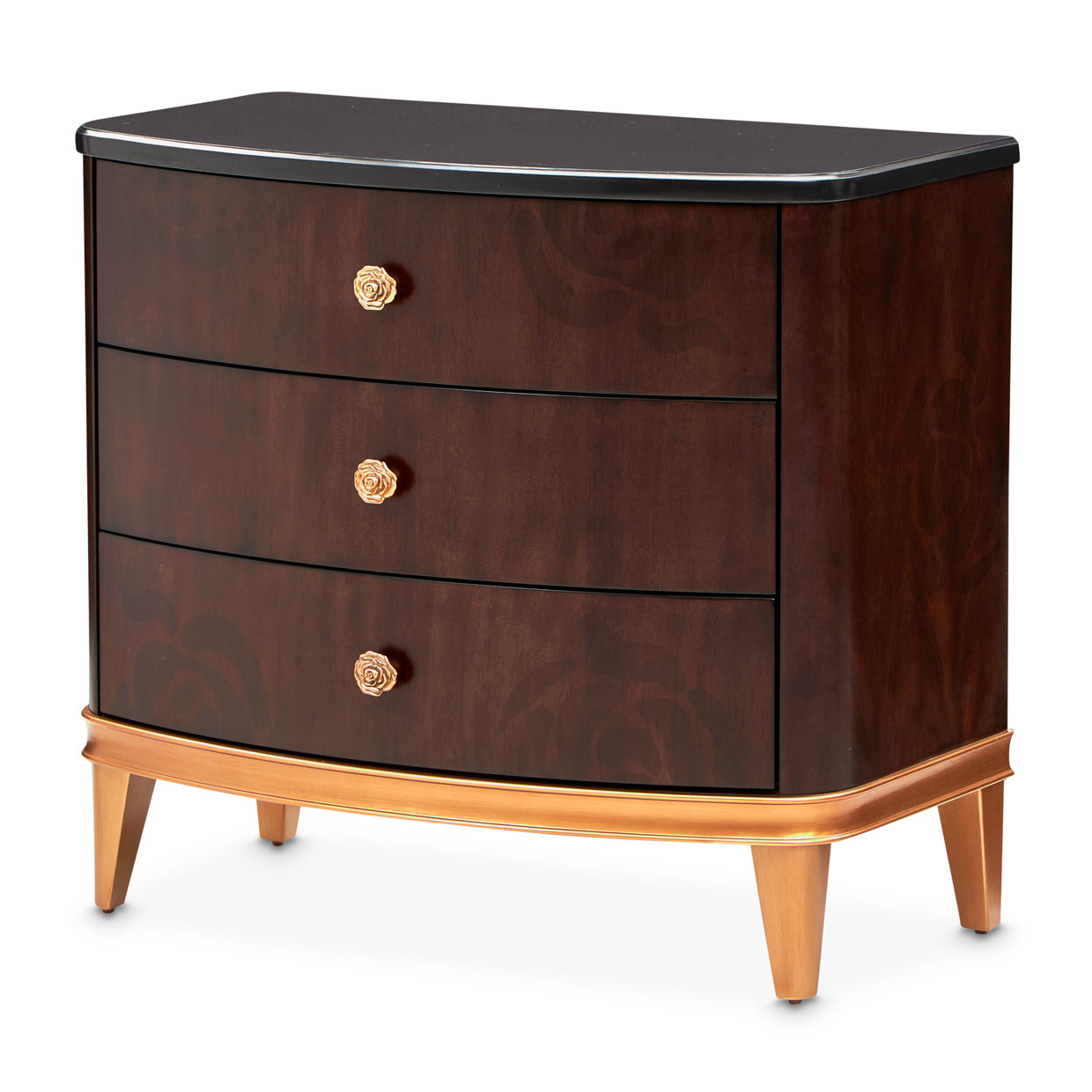 Camellia Field Nightstand - Warm Pecan