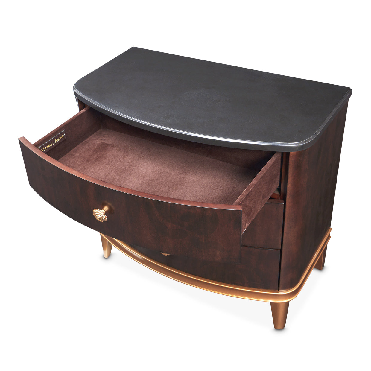 Camellia Field Nightstand - Warm Pecan