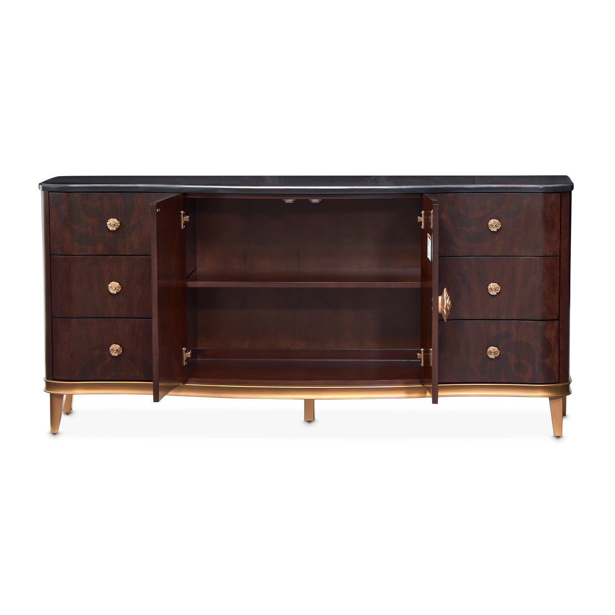Camellia Field Dresser with Mirror - Warm Pecan