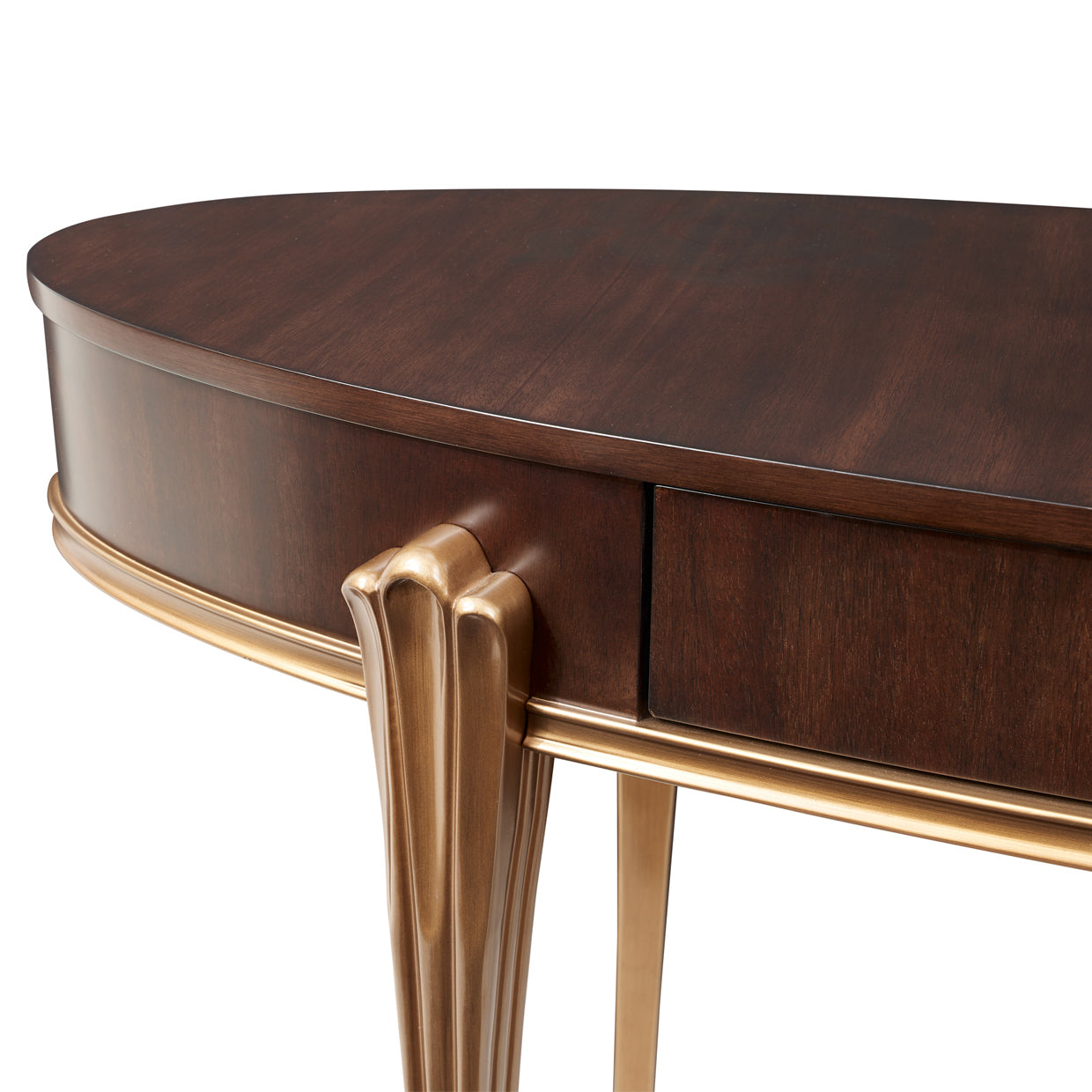 Camellia Field Vanity Desk - Warm Pecan