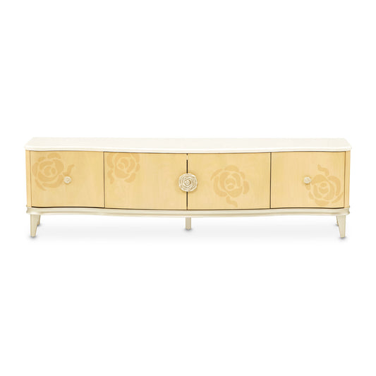 Camellia Field Media Cabinet - Caramel