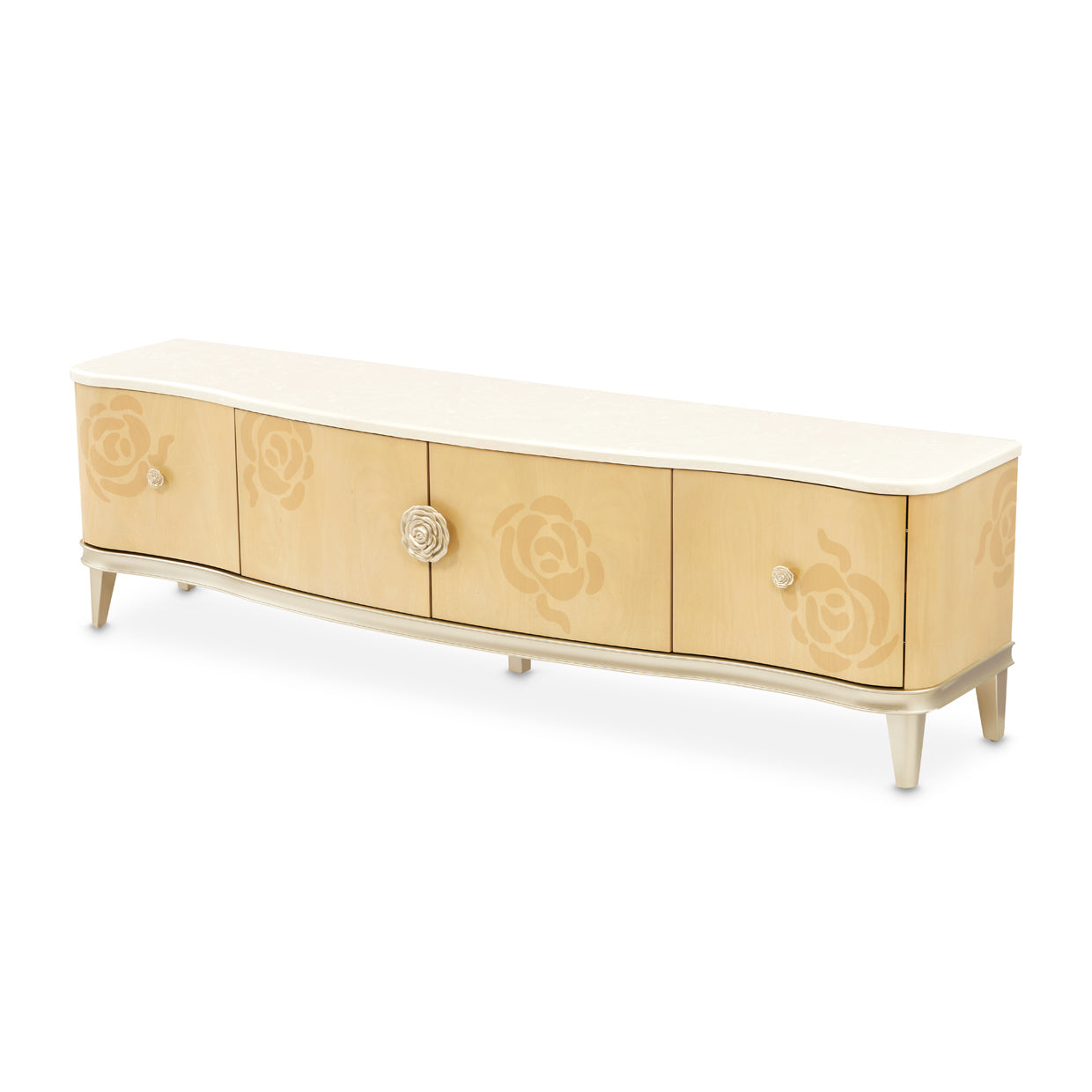 Camellia Field Media Cabinet - Caramel