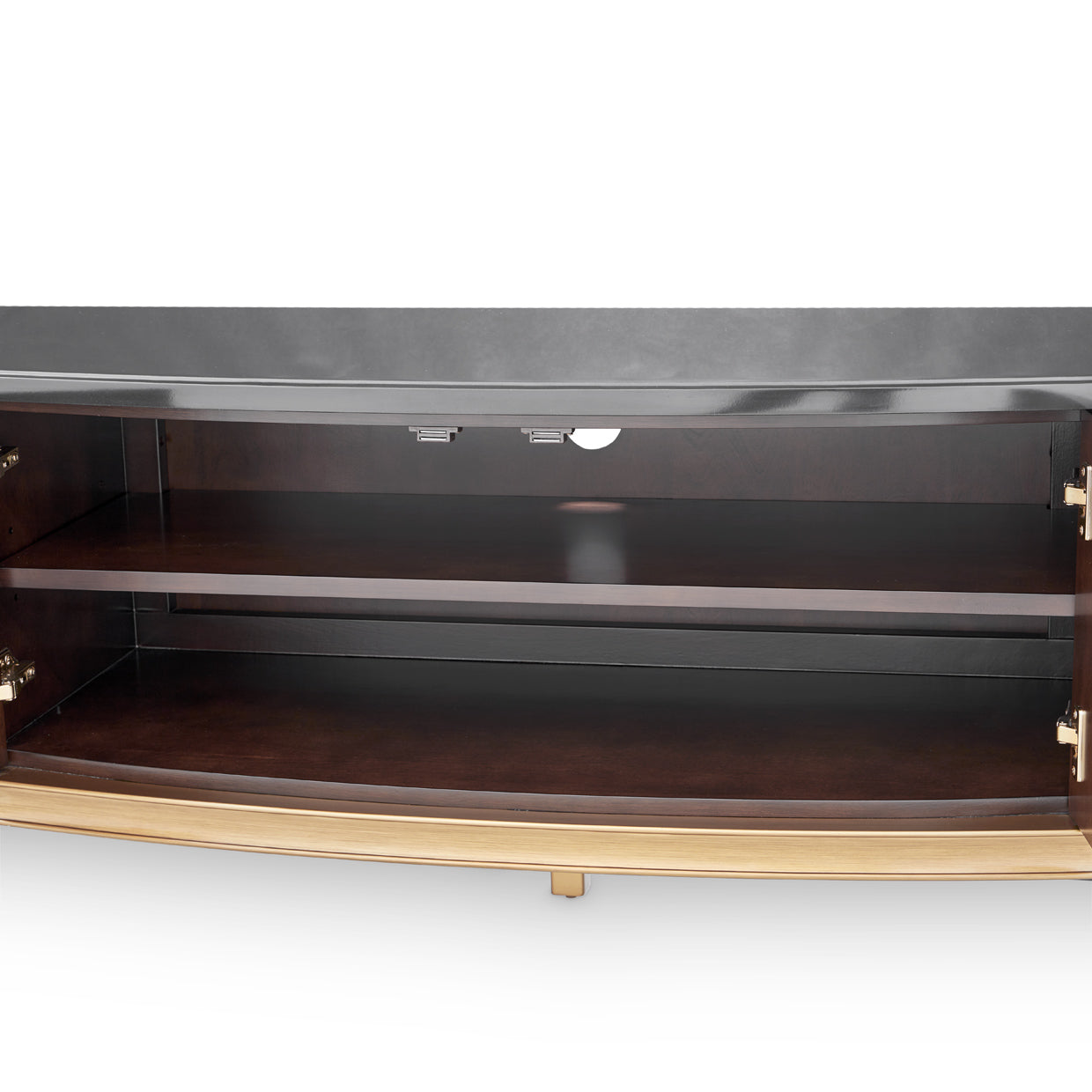 Camellia Field Media Cabinet - Warm Pecan