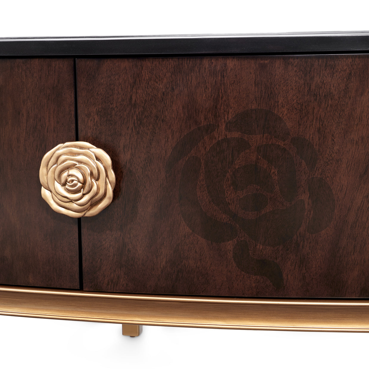Camellia Field Media Cabinet - Warm Pecan