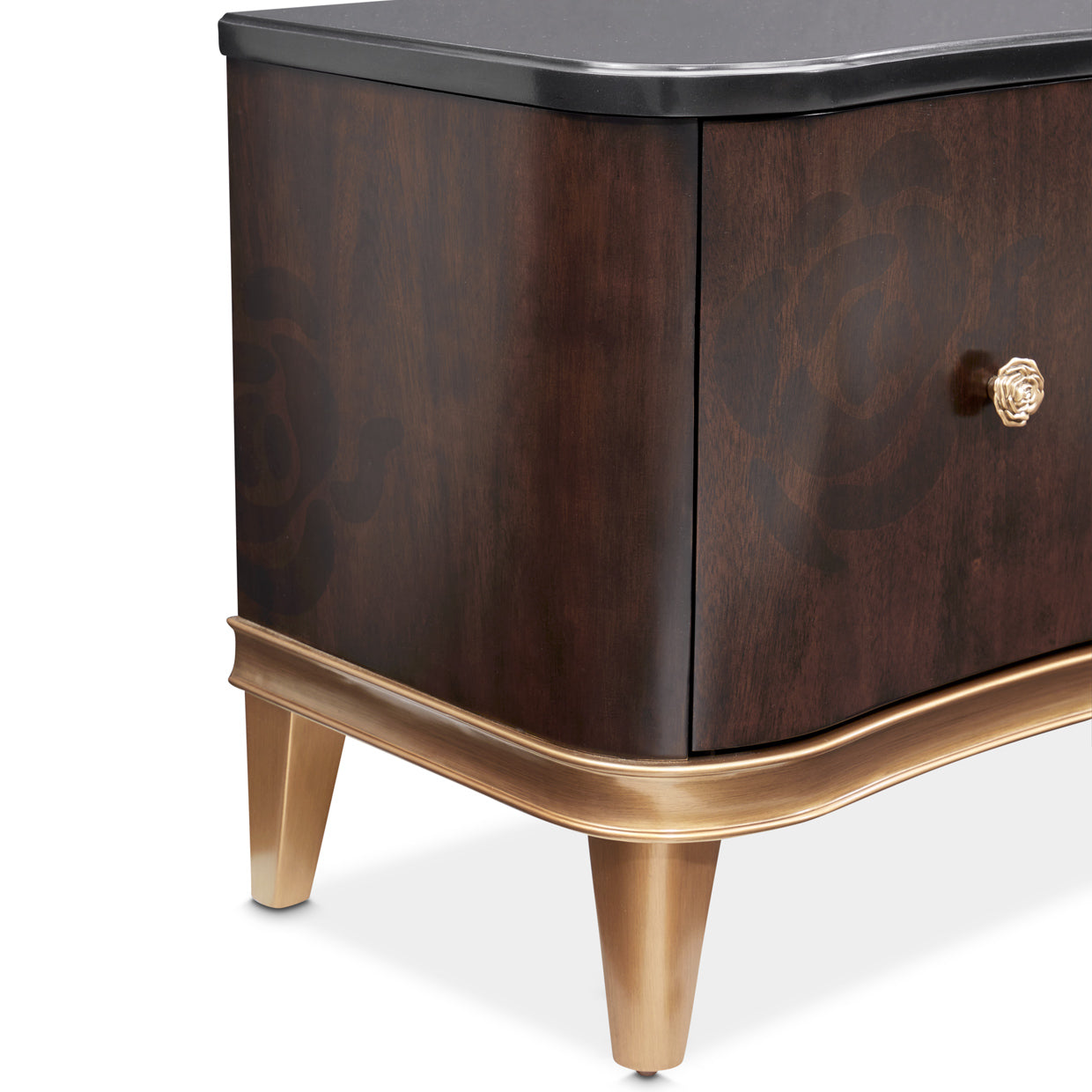 Camellia Field Media Cabinet - Warm Pecan