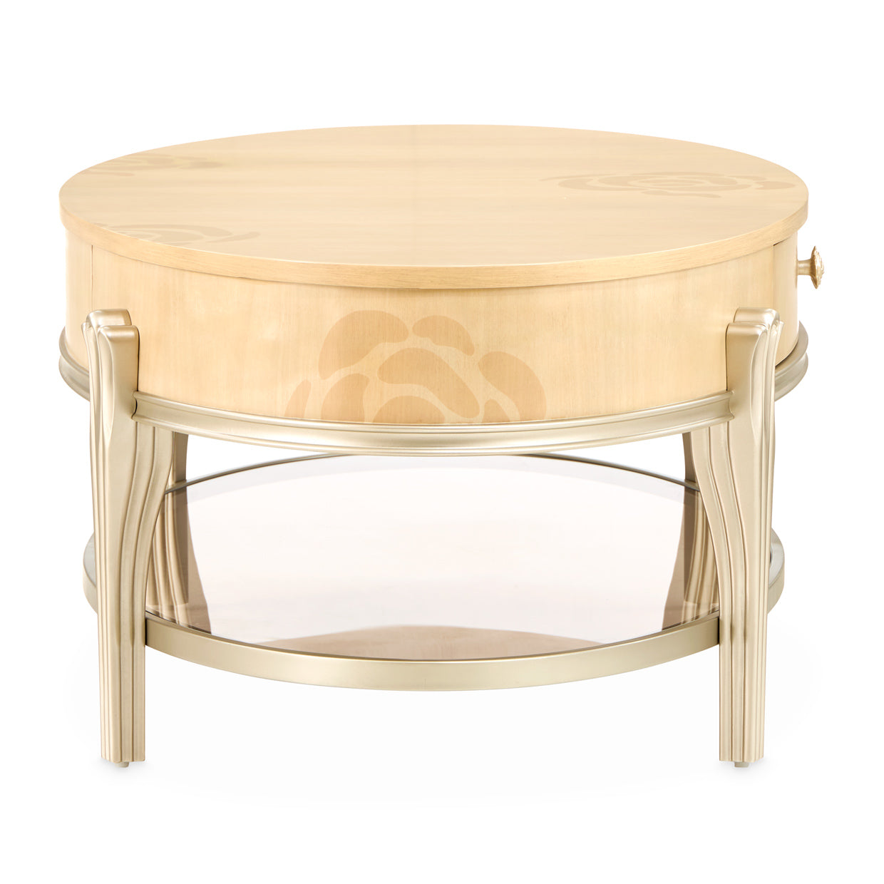 Camellia Field Oval Cocktail Table - Caramel