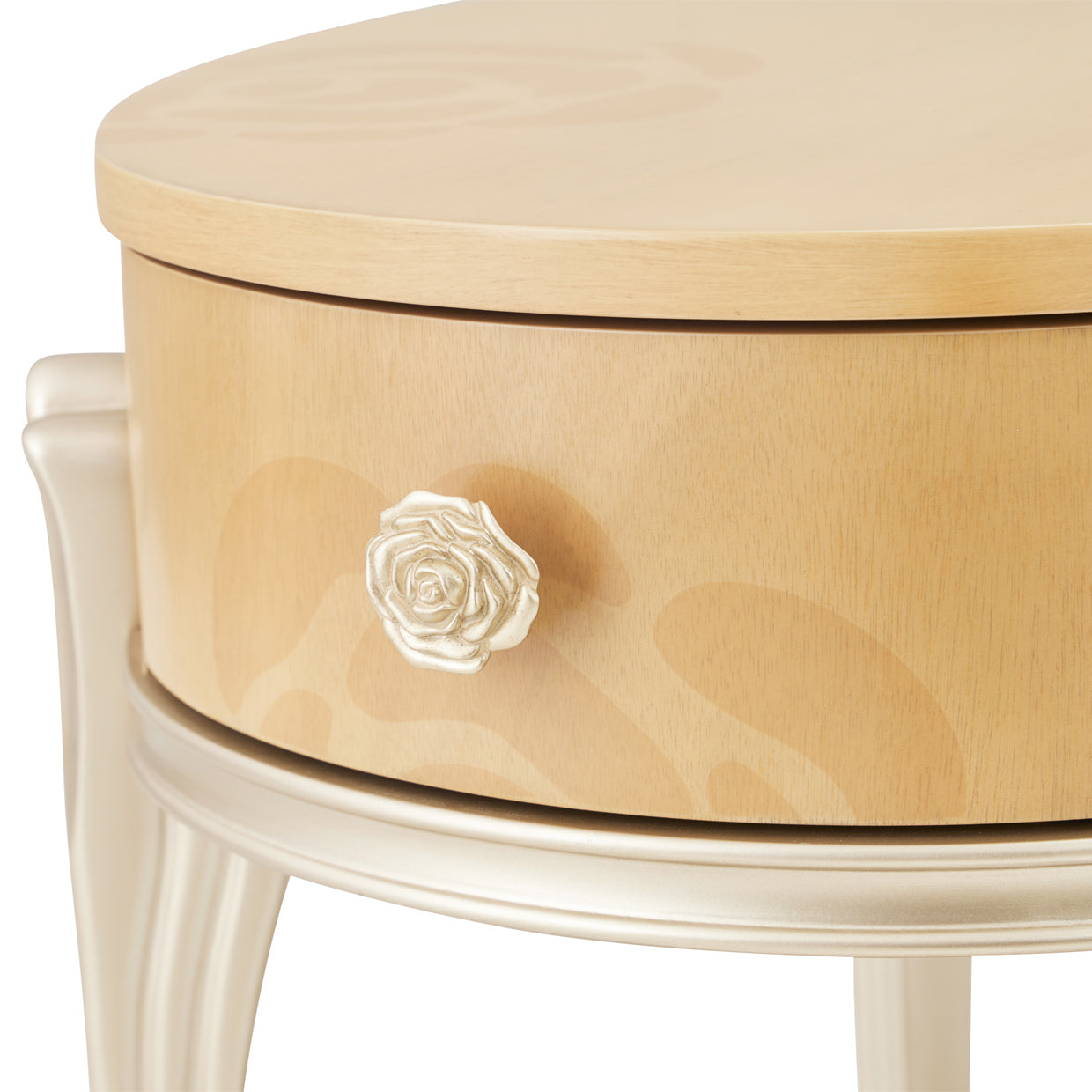Camellia Field Oval End Table with Drawer - Caramel