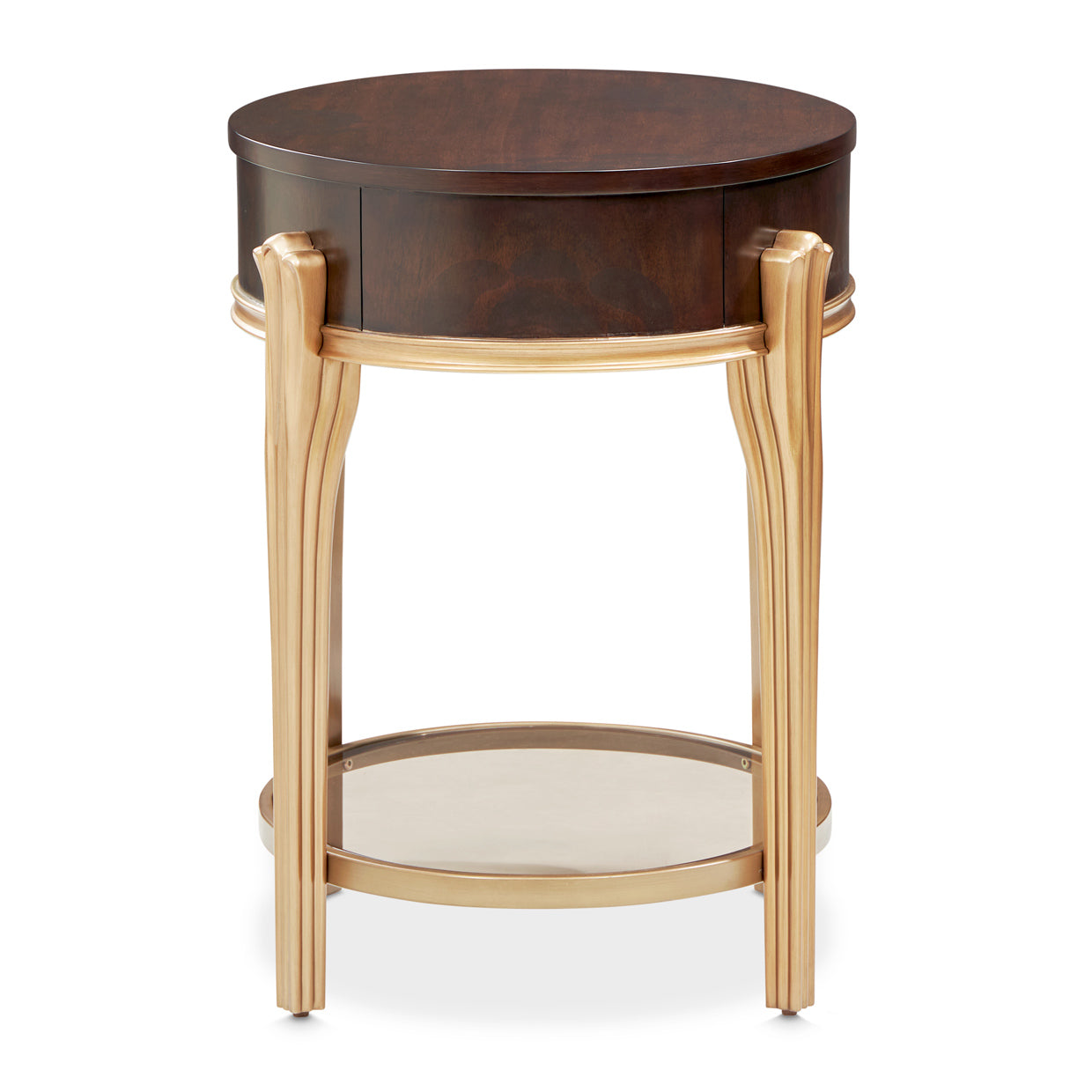 Camellia Field End Table with Drawer - Warm Pecan