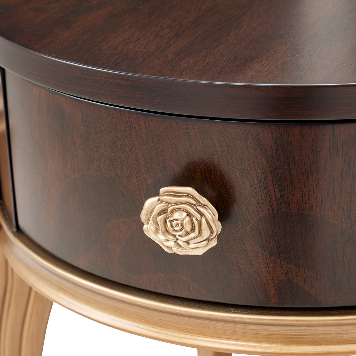 Camellia Field End Table with Drawer - Warm Pecan