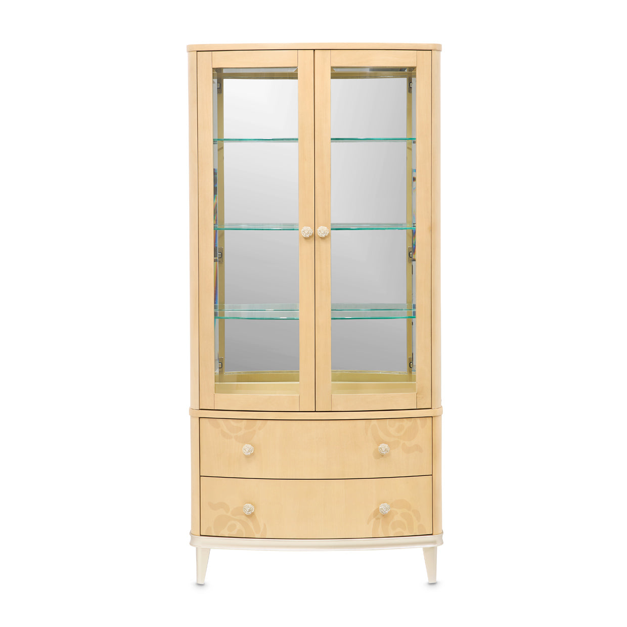 Camellia Field Display Cabinet - Caramel