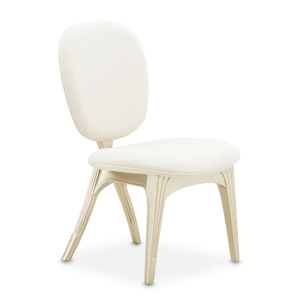 Camellia Field Vanity Chair - Cornsilk/Champagne Gold