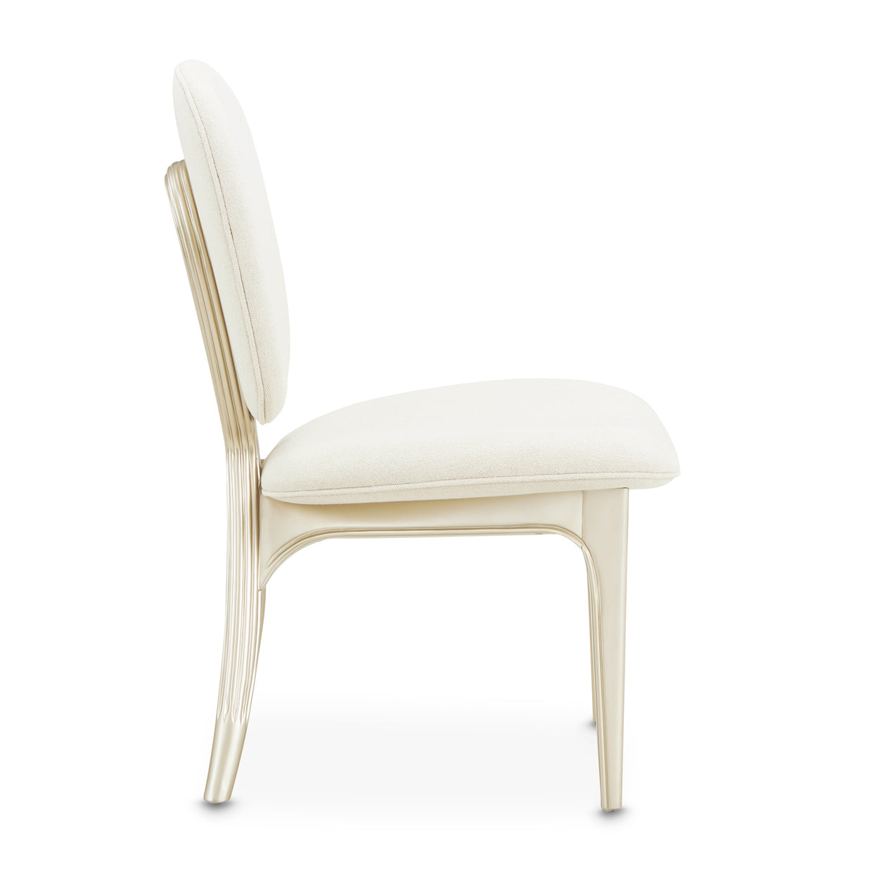 Camellia Field Vanity Chair - Cornsilk/Champagne Gold