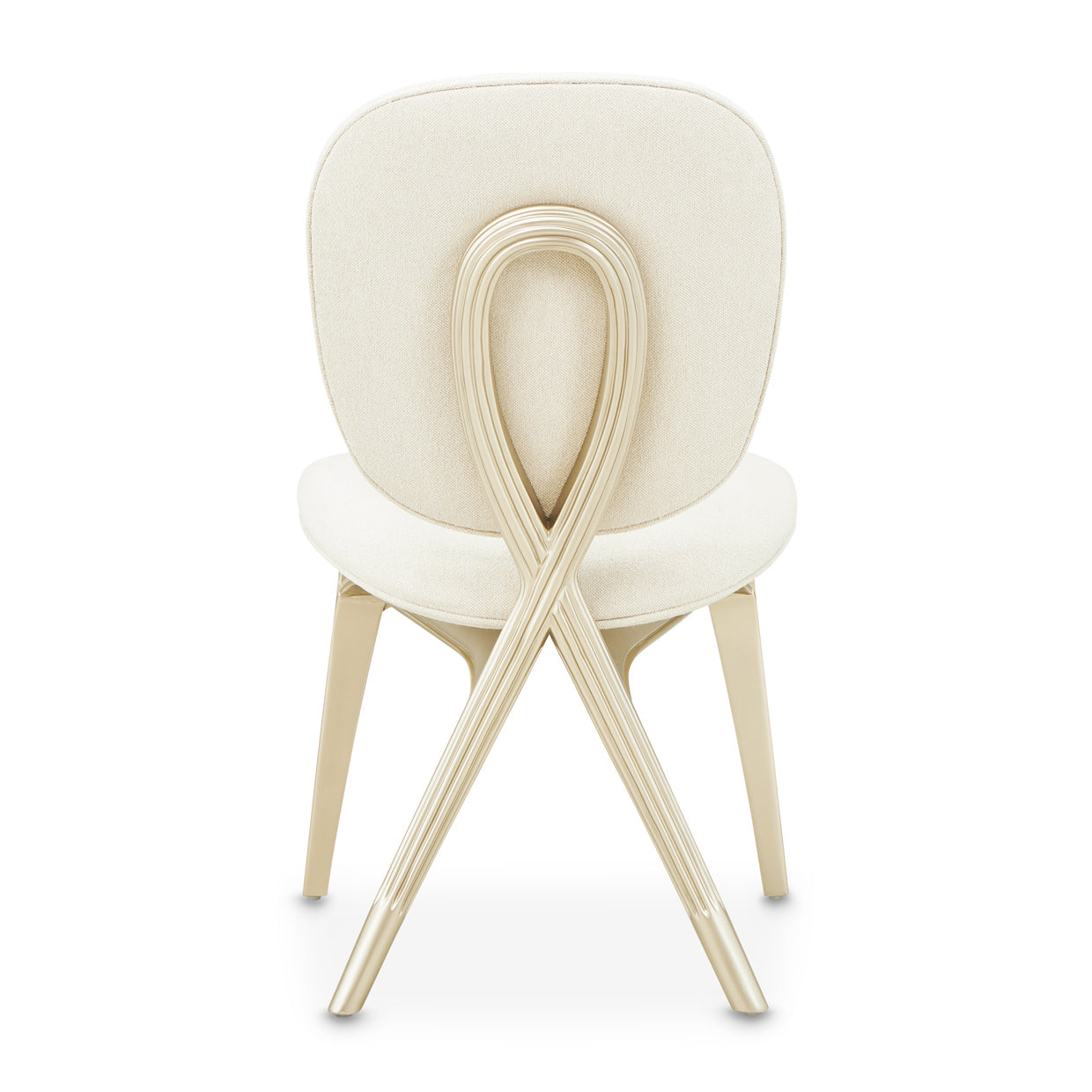 Camellia Field Vanity Chair - Cornsilk/Champagne Gold