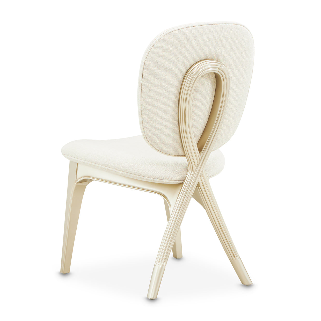 Camellia Field Vanity Chair - Cornsilk/Champagne Gold