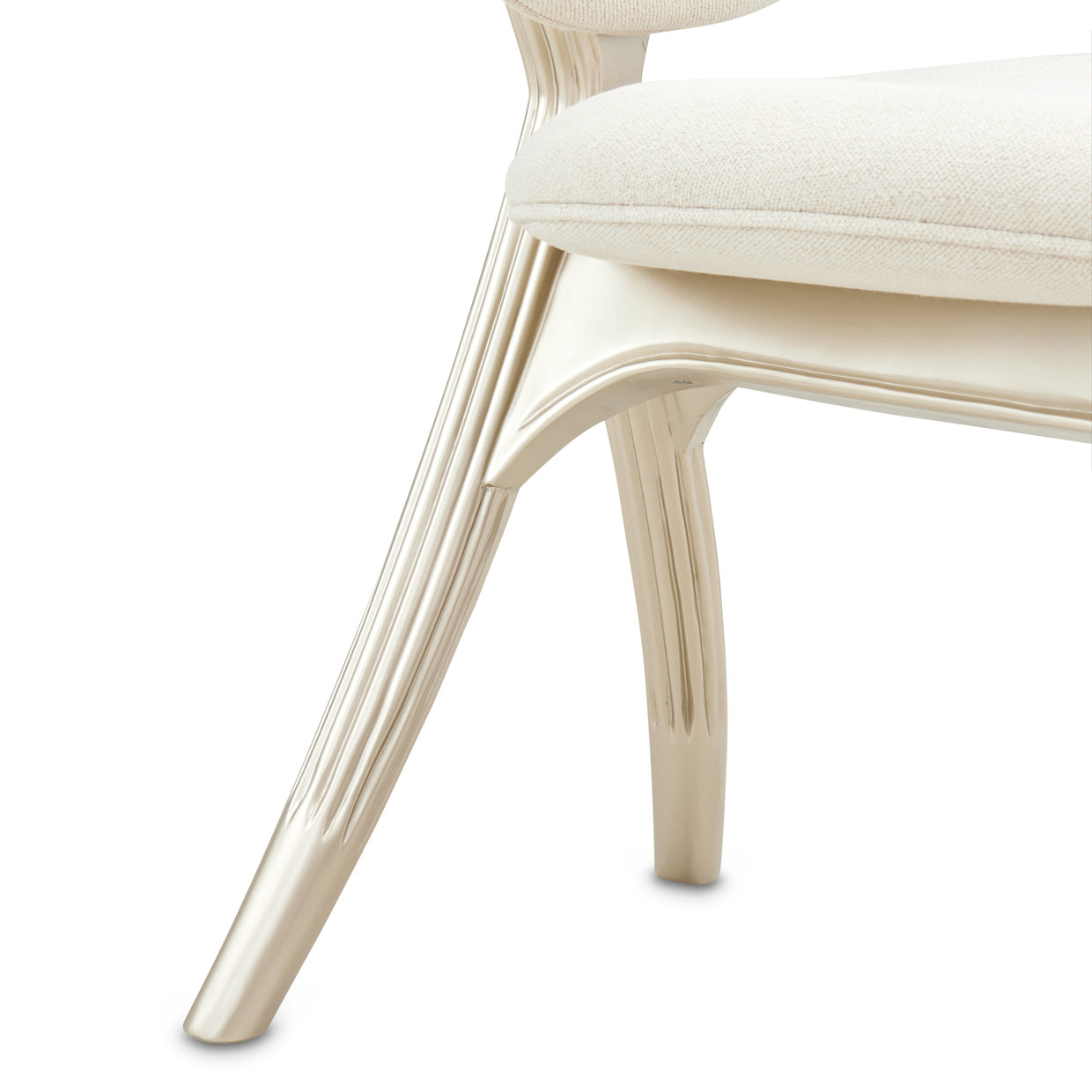 Camellia Field Vanity Chair - Cornsilk/Champagne Gold