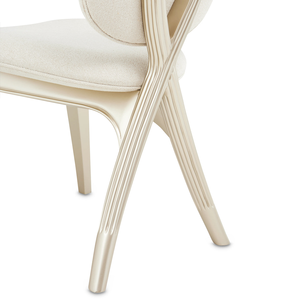 Camellia Field Vanity Chair - Cornsilk/Champagne Gold