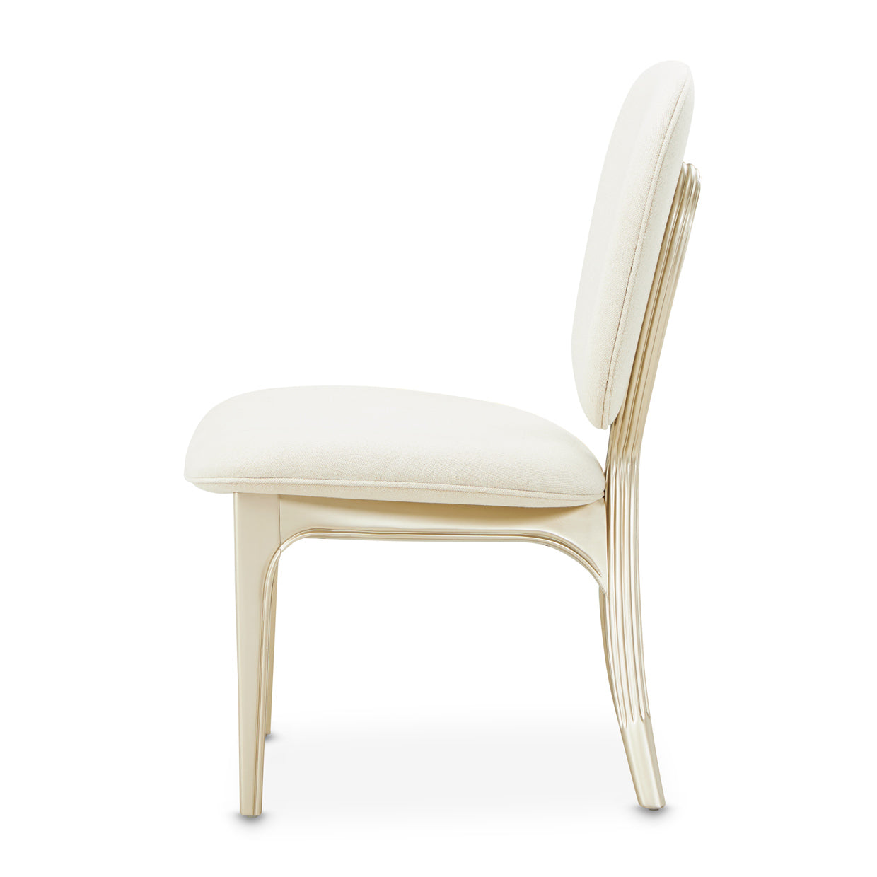 Camellia Field Vanity Chair - Cornsilk/Champagne Gold