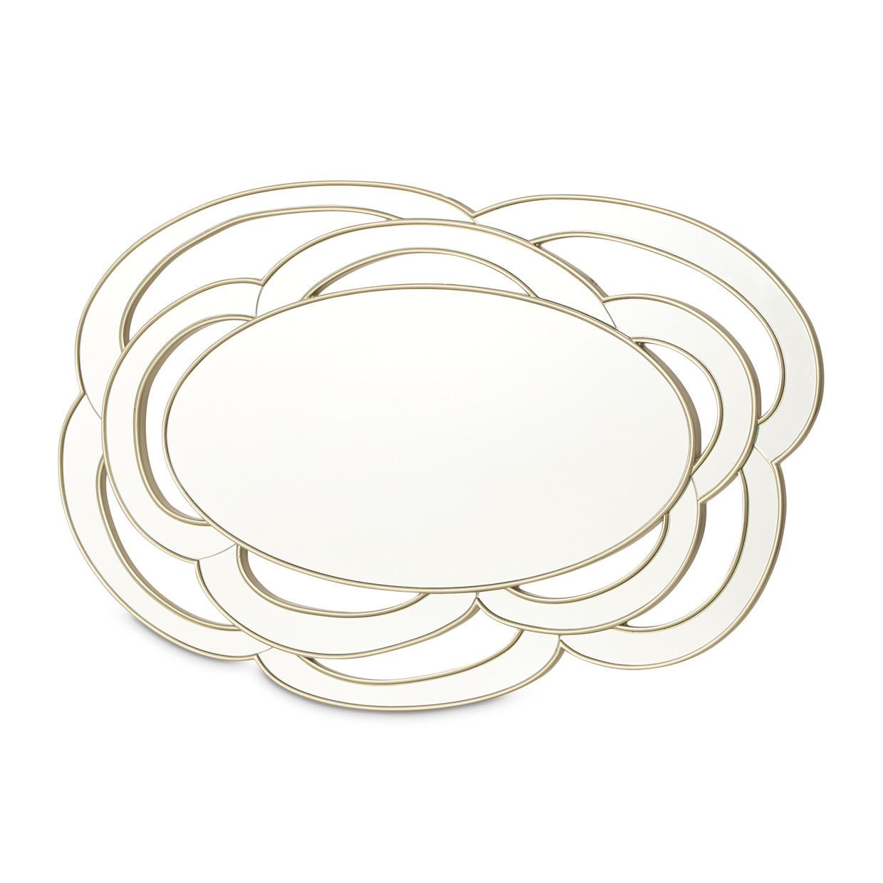Camellia Field Wall Mirror - Antique Gold