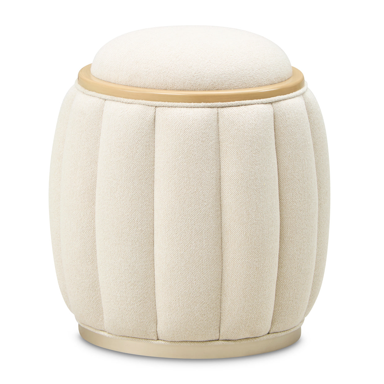 Camellia Field Round Bench - Cornsilk/Caramel