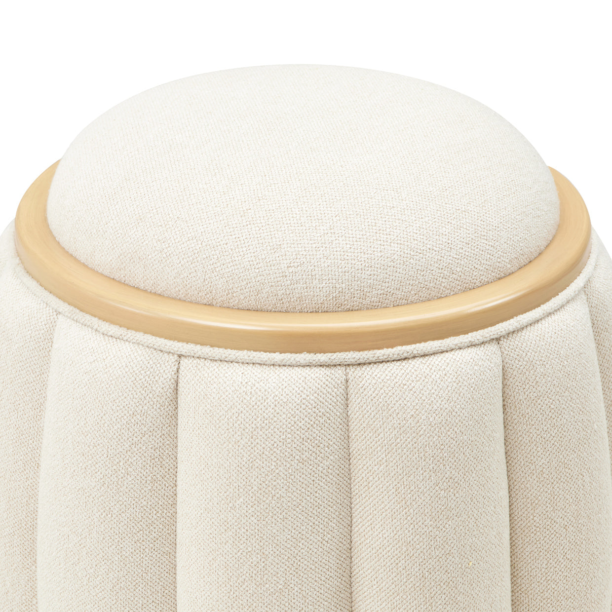 Camellia Field Round Bench - Cornsilk/Caramel