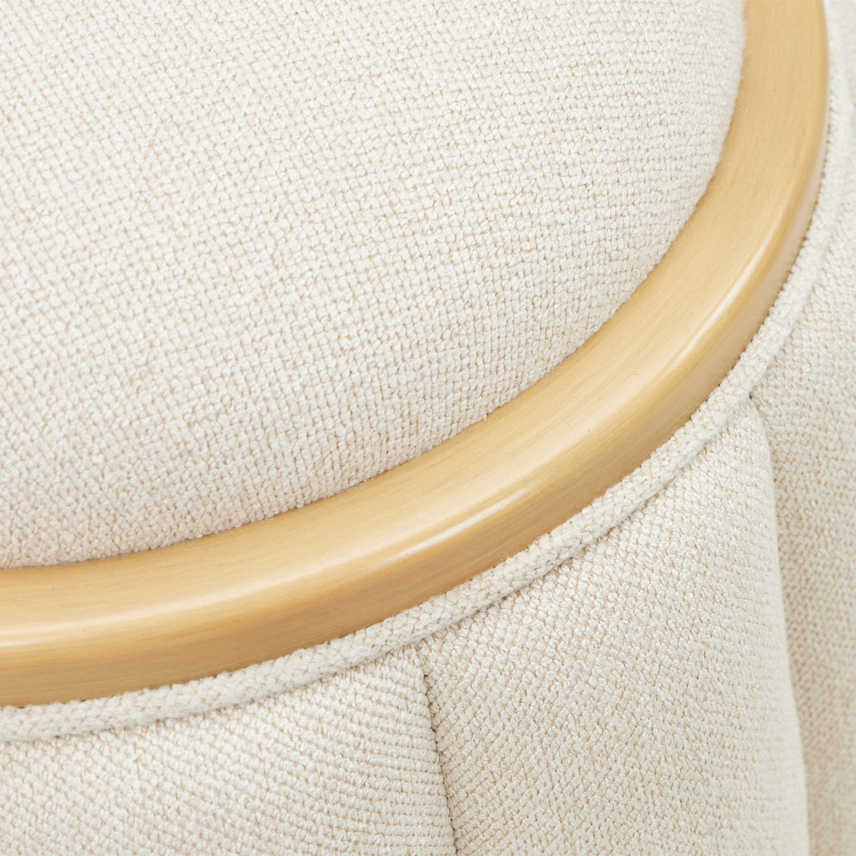 Camellia Field Round Bench - Cornsilk/Caramel