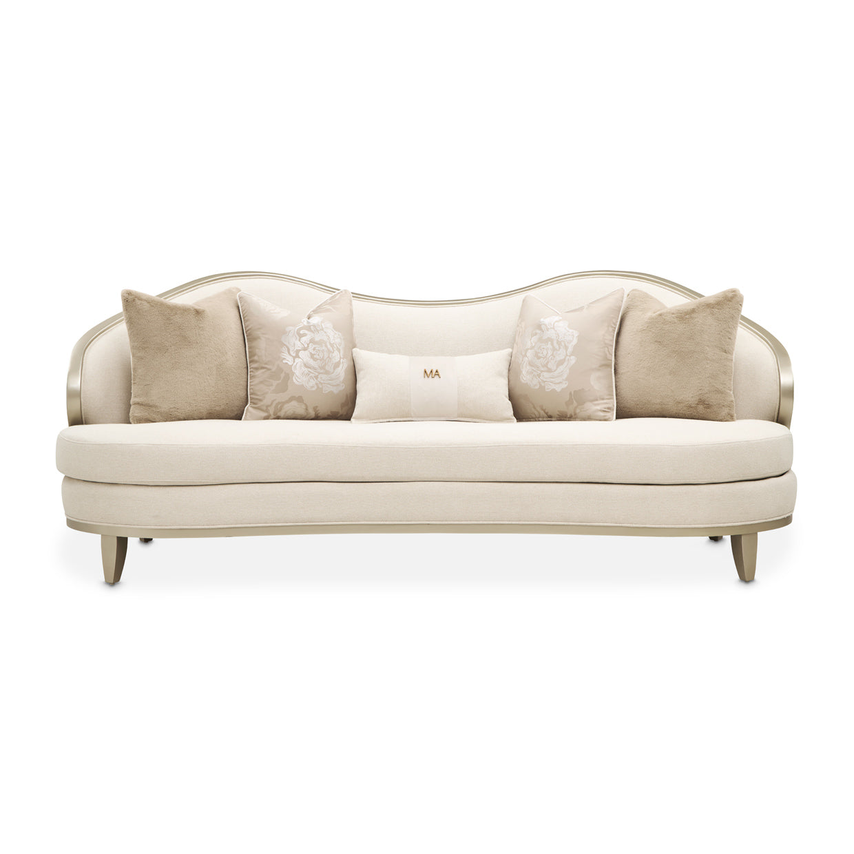 Camellia Field Sofa - Cornsilk/Champagne Gold