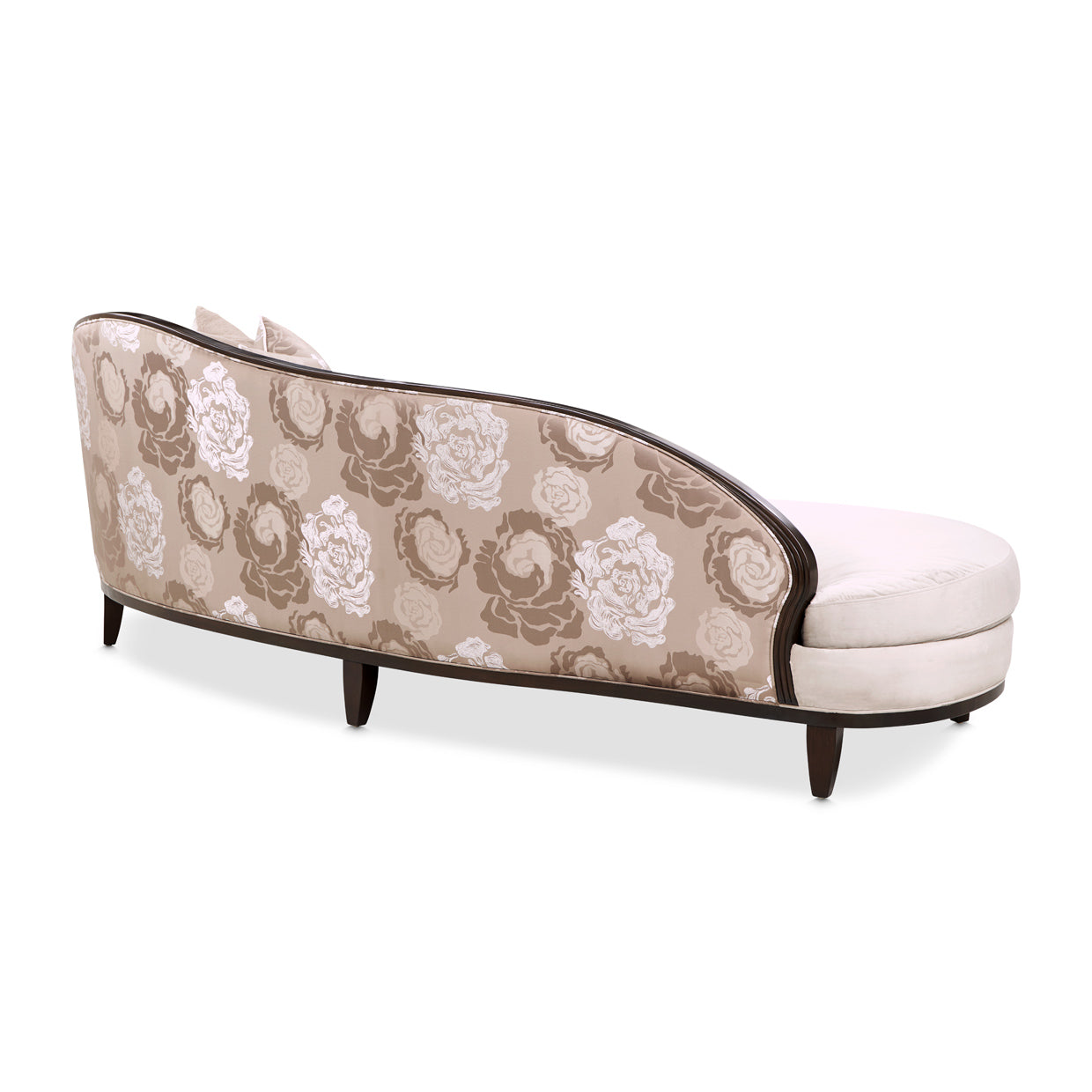 Camellia Field Asymmetrical Velvet Sofa - Porcini/Warm Pecan