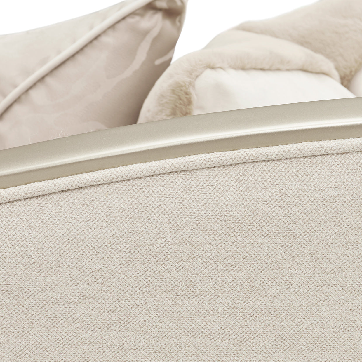 Camellia Field 3-Piece Sectional Sofa - Cornsilk/Champagne Gold