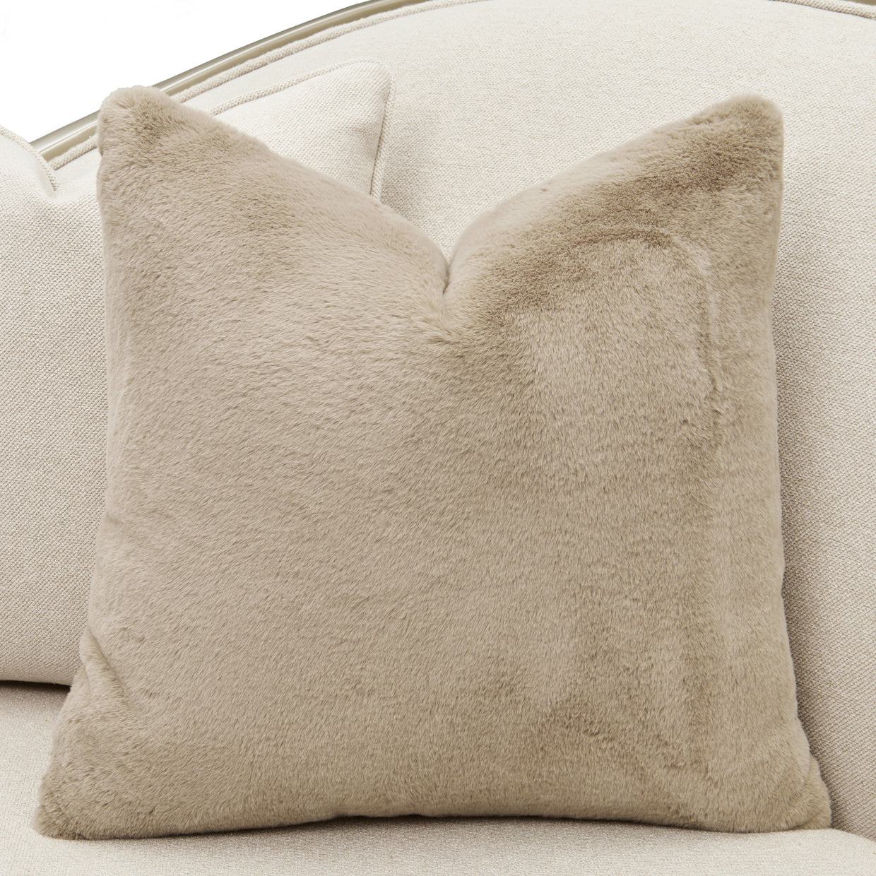 Camellia Field 3-Piece Sectional Sofa - Cornsilk/Champagne Gold