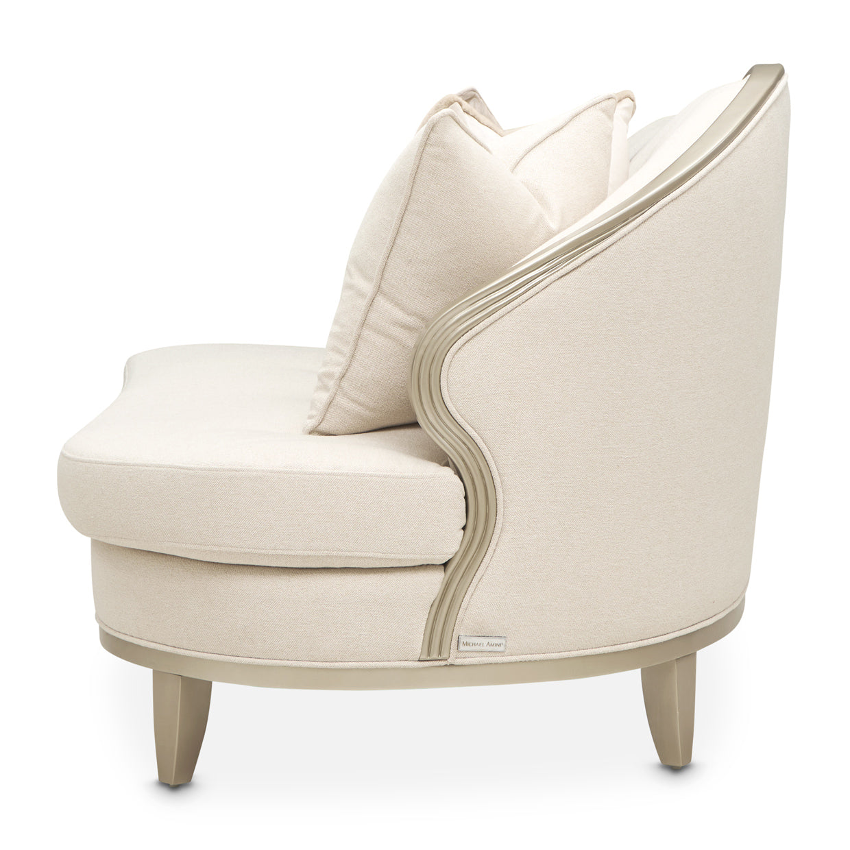Camellia Field 2-Piece Sectional Sofa - Cornsilk/Champagne Gold
