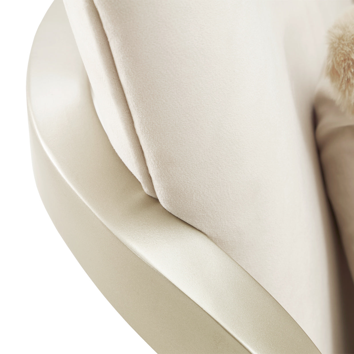 Camellia Field Accent Chair - Ivory/Champagne Gold