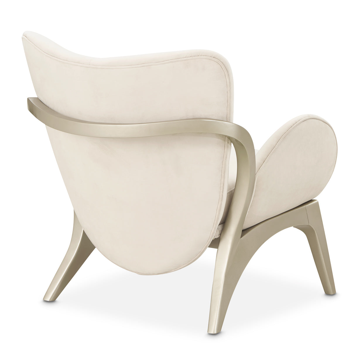 Camellia Field Accent Chair - Ivory/Champagne Gold